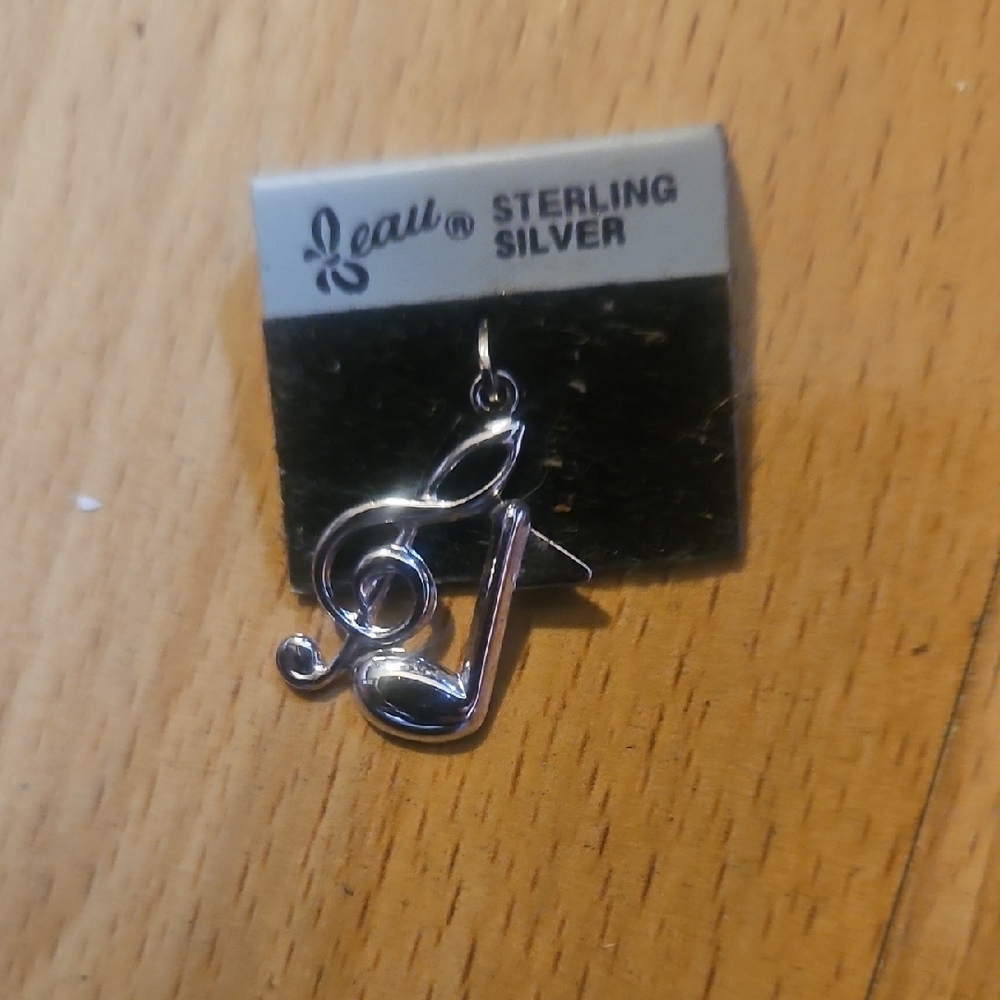 Sterling Silver Music Note Brooch